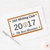 365 Writing Club Stickers! Rechteckiger Aufkleber (Umschlag)