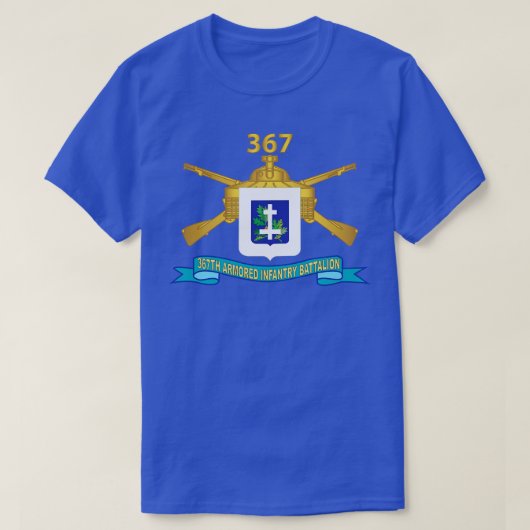 367. Armored Infanterieattalion mit Br DUI Ribbon T-Shirt (Design vorne)
