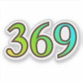 369 Engelszahl Erleuchtung Aufkleber (Vorderseite)