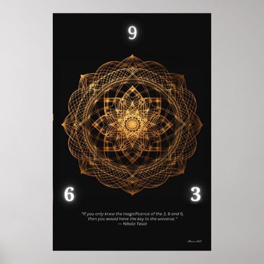 369 MANDALA WALL ART POSTER (Vorne)