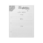 369 Manifestation Method, Law of attraction Notizblock (Rotiert)