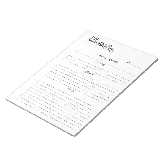 369 Manifestation Method, Law of attraction Notizblock (angewinkelt)