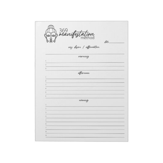 369 Manifestationsmethode, Anziehungsgesetz Notizblock (Rotiert)