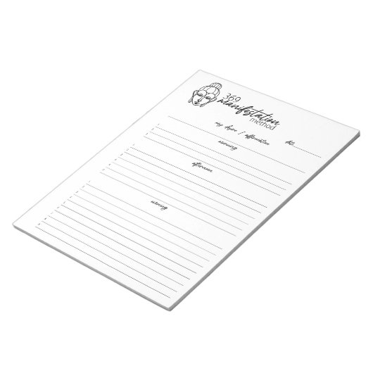 369 Manifestationsmethode, Anziehungsgesetz Notizblock (angewinkelt)