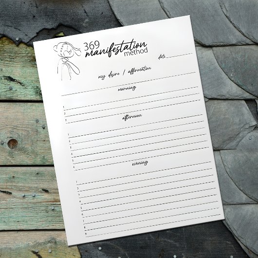 369 Manifestationsmethode, Anziehungsgesetz Notizblock