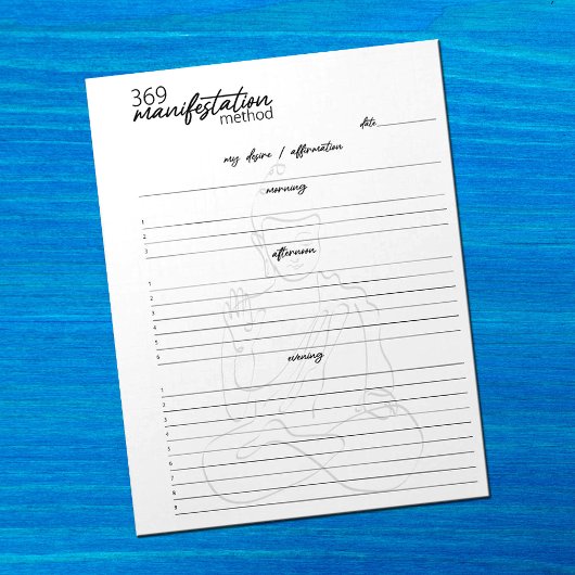 369 Manifestationsmethode, Anziehungsgesetz Notizblock