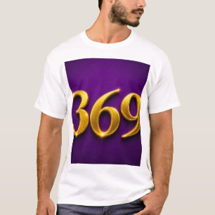 369 Numerologie Manifestation Lila Gold Gesetz der T-Shirt