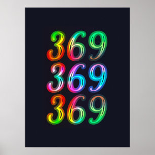 369 Zahlen Poster
