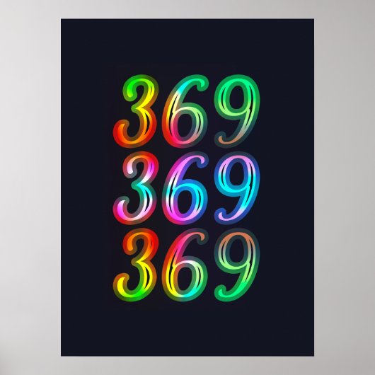369 Zahlen Poster (Vorne)