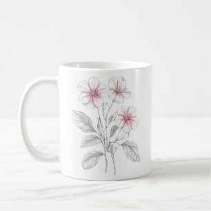36 Blume Frühjahr, Linie zeichnend, minimalistisch Kaffeetasse