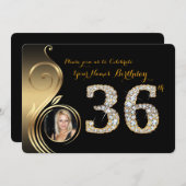 36., Einladung zum Geburtstag, Number Diamond, Fot (Vorne/Hinten)