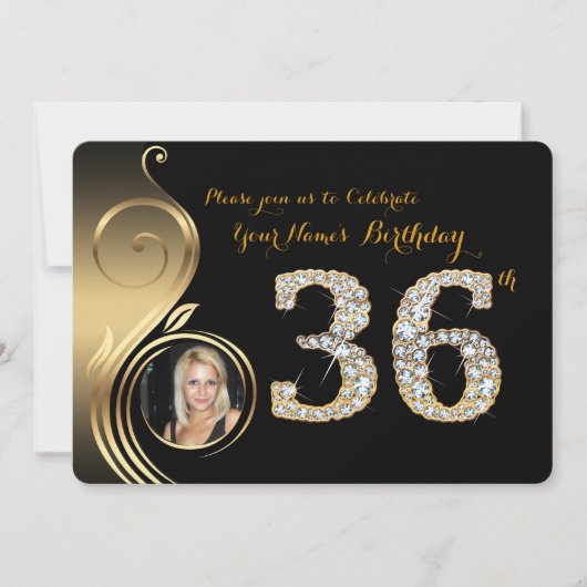 36., Einladung zum Geburtstag, Number Diamond, Fot (Vorderseite)