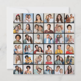 36 Foto Collage Editable Color Grußkarte