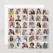 36 Foto Collage Editable Color Grußkarte (Vorne/Hinten)