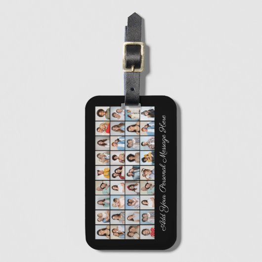 36 Foto Collage Fügen Sie Ihren eigenen Gruß hinzu Gepäckanhänger (Vorderseite Vertikal)