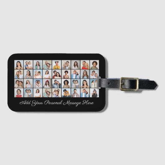 36 Foto Collage Fügen Sie Ihren eigenen Gruß hinzu Gepäckanhänger (Vorderseite (Horizontal))