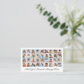 36 Foto Collage Fügen Sie Ihren Gruß bearbeitbare  Visitenkarte (Stehend Vorderseite)