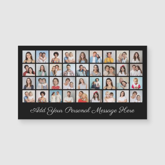 36 Foto Collage Fügen Sie Ihren Gruß Magnetkarte h (Vorderseite)