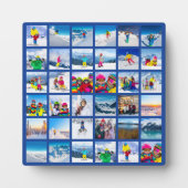 36 Foto-Raster-Collage Dunkelblau Fotoplatte (Vorderseite)