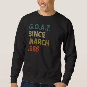 36. Geburtstag 36 Jahre alte Ziege Seit März 1986 Sweatshirt