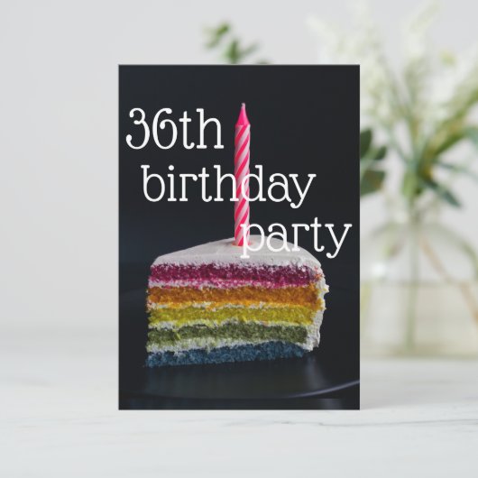 36. Geburtstag Einladung (Stehend Vorderseite)