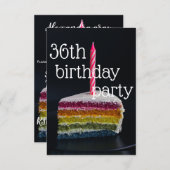 36. Geburtstag Einladung (Vorne/Hinten)