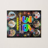 36. Geburtstag: Fun Rainbow #, Individuelle Name + Puzzle (Horizontal)