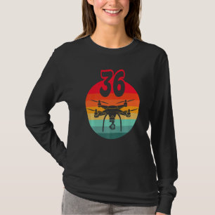 36. Geburtstag I Retro Remote Kontrolle Drohnen mi T-Shirt