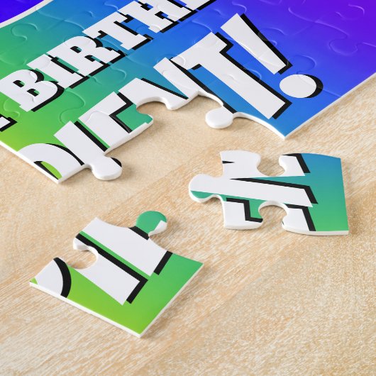 36. Geburtstag — mehrfarbiges Regenbogenmuster "36 Puzzle (Seite)