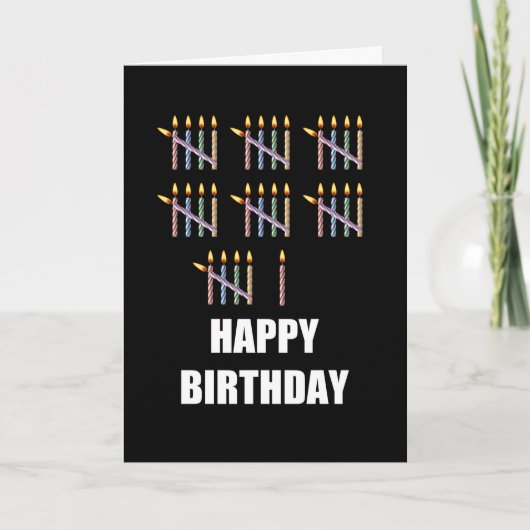 36. Geburtstag mit Kerzen Karte (Vorderseite)