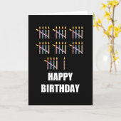 36. Geburtstag mit Kerzen Karte (Gelbe Blume)