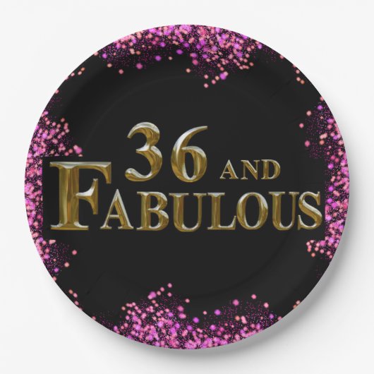 36. Geburtstag Pappteller (Vorderseite)