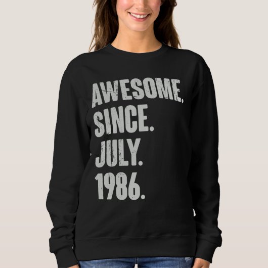 36. Geburtstag Phantastisch seit Juli 1988 Sweatshirt (Vorderseite)