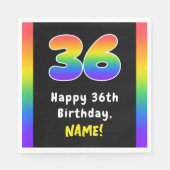 36. Geburtstag: Rainbow Spectrum # 36, Individuell Serviette (Vorderseite)