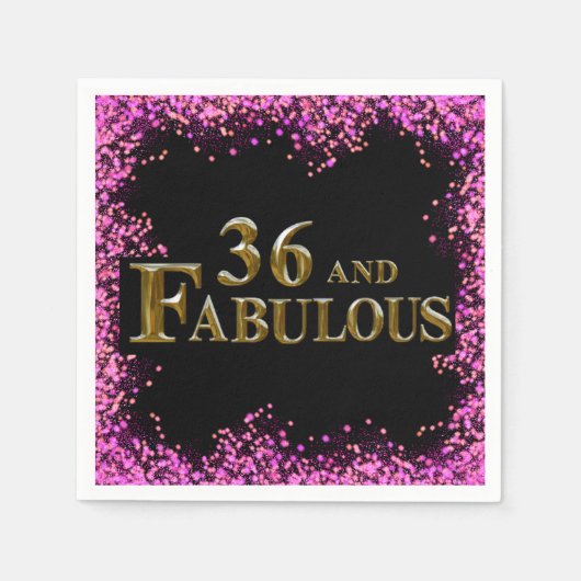 36. Geburtstag Serviette (Vorderseite)