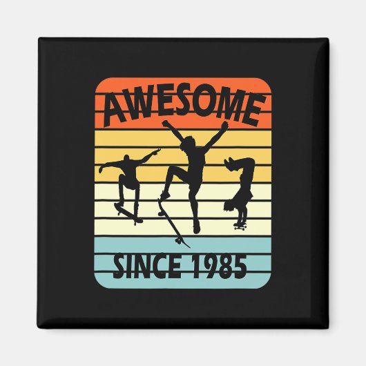 36. Geburtstag Skateboarding Junge Großartig Seit Magnet (Vorne)