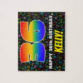 36. Geburtstag — Spaß, farbenfrohe Musiksymbole & Puzzle (Vertikal)