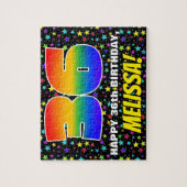 36. Geburtstag — Spaß, farbenfrohe Sternenweltenmu Puzzle (Vertikal)