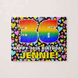 36. Geburtstag — Spaß, liebevolle Herzformen + "36 Puzzle