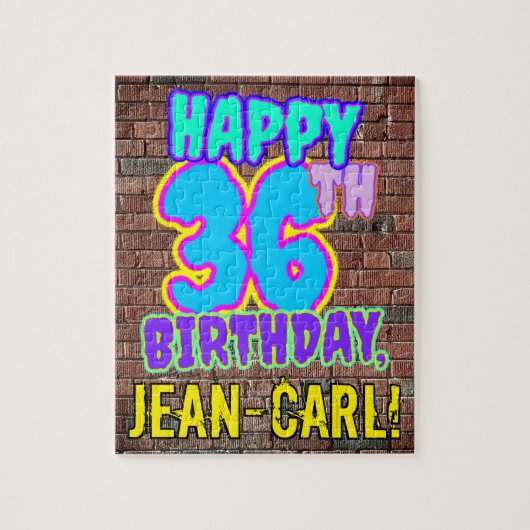 36. Geburtstag ~ Spaß, Urban Graffiti Inspiriert L Puzzle (Vertikal)