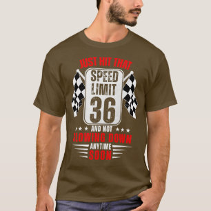 36. Geburtstag Speed Limit Schild 36 Jahre alt Wit T-Shirt