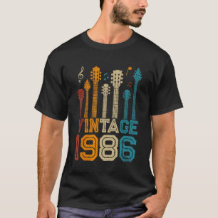 36. Geburtstag Vintag 1986 Gitarrist Guitar T-Shirt