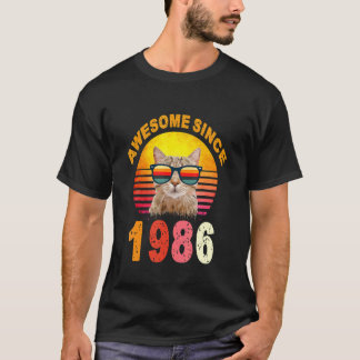 36. Geburtstag Vintage Katze Phantastisch seit 198 T-Shirt