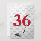 36. Geburtstags-Golf-Themenparty Einladung (Vorderseite)