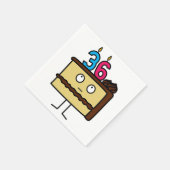36. Geburtstags-Kuchen mit Kerzen Serviette (Ecke)