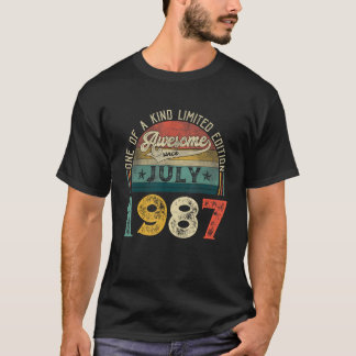 36. Geburtstagsdekorationen Juli 1987 Männer Fraue T-Shirt