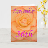 36. Geburtstagsfeier Blume Karte (Gelbe Blume)