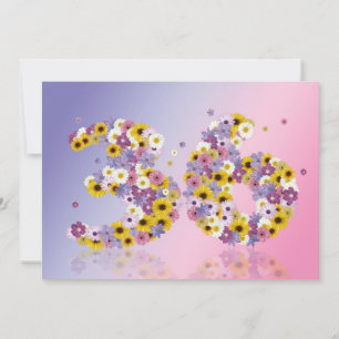 36. Geburtstagsfeier mit Blumenbriefen Einladung