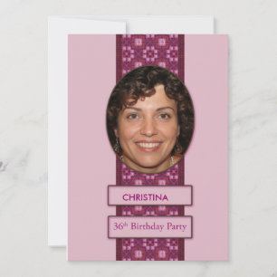36. Geburtstagsparty Einladung Bild und Name