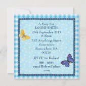 36. Geburtstagsparty Einladung Blume, Schmetterlin (Rückseite)